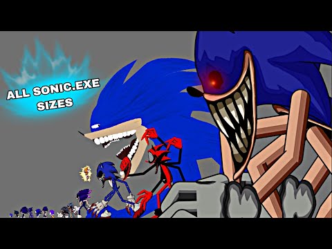 The Biggest Sonic.exe (All Sonic.exe Sizes) DC2 ANIMATION PART 2!