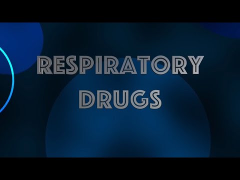 Respiratory Drugs for Animals (VETERINARY TECHNICIAN EDUCATION)