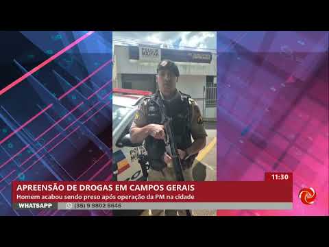 Polícia apreende grande quantidade de drogas em Campos Gerais