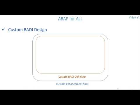 Video 7: ABAP Enhancements - Custom BADI Definition