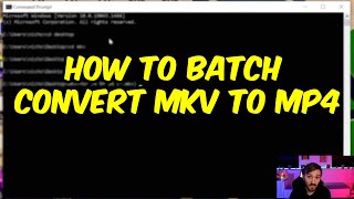 How To Batch Convert mkv files to mp4 using FFmpeg - Step by Step Tutorial thumbnail