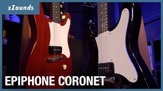 Video thumbnail for A First Look at the Epiphone USA Coronet Electric Guitar | zZounds #epiphone #guitar by zZounds