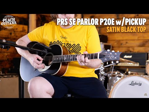 PRS SE Parlor P20E w/Pickup - Satin Black Top image 10