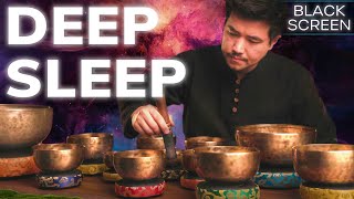 Nervous System Reset for Sleep | BLACK SCREEN 8 Hours Tibetan Singing Bowl Sound Bath for Bedtime
