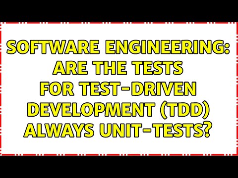 Software Engineering: Are the tests for test-driven development (TDD) always unit-tests?