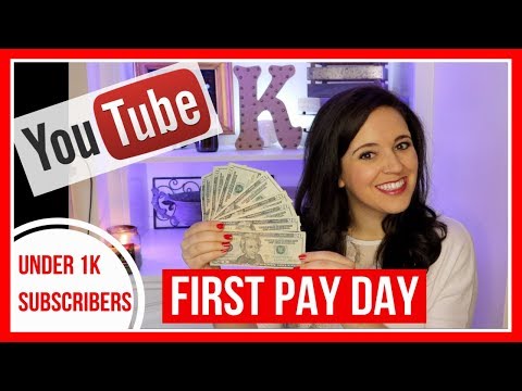 MY FIRST YOUTUBE CHECK - How Much I Make Under 1K Subscribers Video