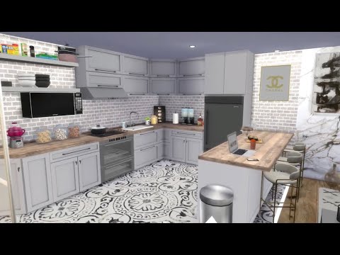 The Sims 4 | Open Concept Attic Apartment | Speed Build |+CC