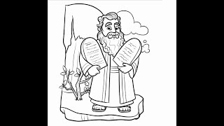 Lent 3 Craft-- Ten Commandments coloring page