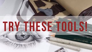 BEST TOOLS TO USE WITH GRAPHITE PENCILS | Improve Your Graphite Drawings