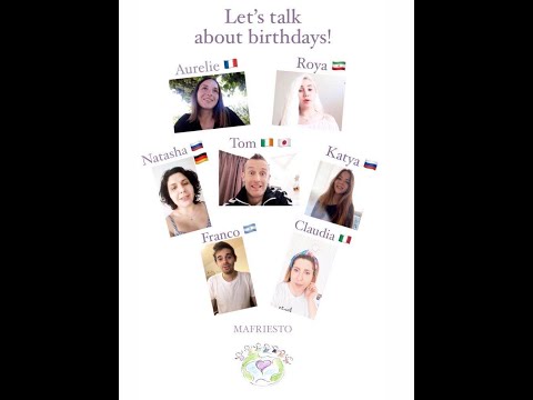 Birthdays around the world • ADULTS •