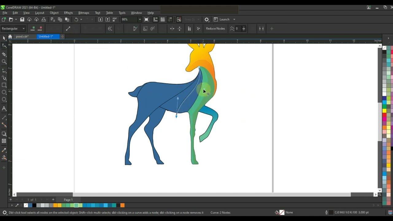 How to Create Premium Vector | Deer colorful logo in Coreldraw - Ahsan sabri