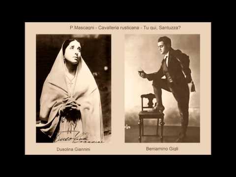 BENIAMINO GIGLI e DUSOLINA GIANNINI - Cavalleria rusticana - "Tu qui, Santuzza?"  (1932)