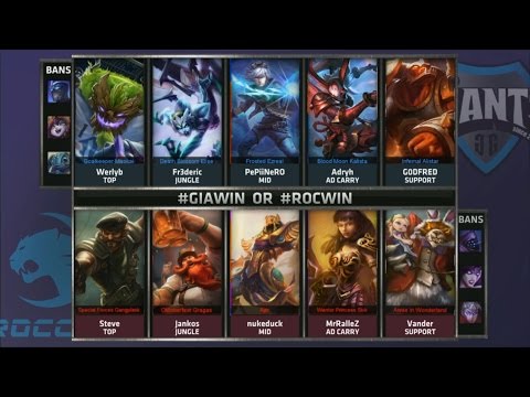GIA vs ROC Game 3 Highlights - GIANTS GAMING vs ROCCAT- QUARTERFINALS EU LCS SUMMER 2015 REGIONALS