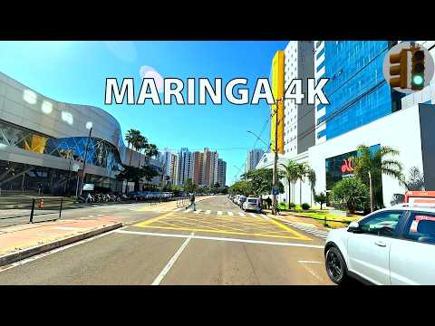 #18 MARINGA 4K v5 Dirigindo nas Ruas da Zona 3 Parque do Ingá em Maringa Parana BRASIL 4K DRIVE