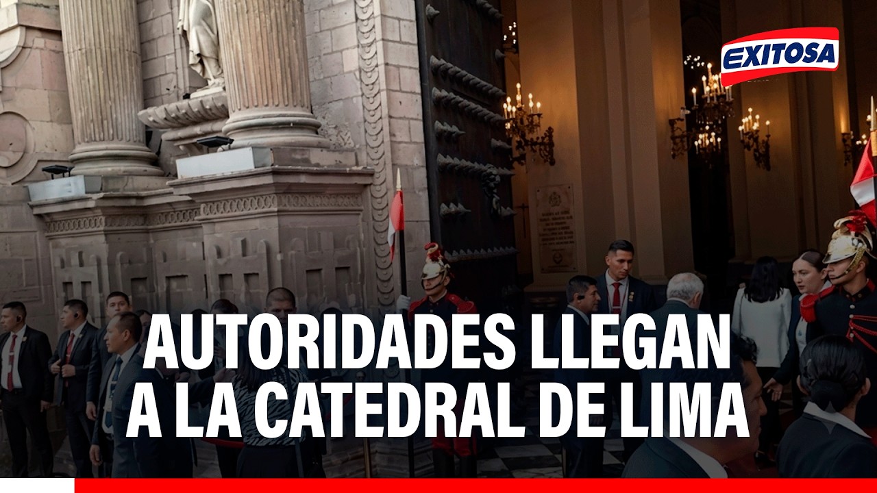 🔴🔵Autoridades del Estado e invitados especiales comienzan a arribar a la Catedral de Lima