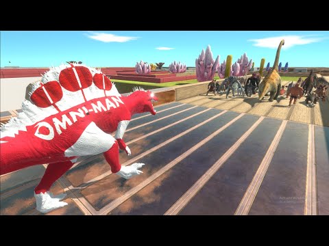Escape from OMNI-MAN SPINOSAURUS - Animal Revolt Battle Simulator