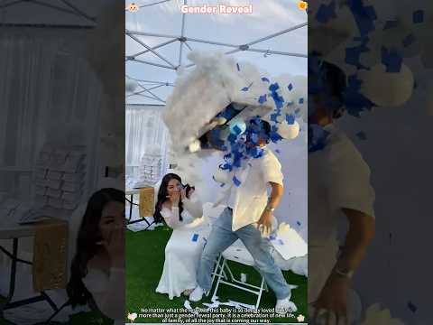 The baby said, “Make it memorable.”🩷💙#genderreveal #couple #celebration #revealparty #foryou