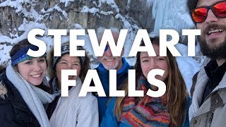 Hiking Stewart Falls in the winter