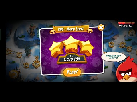 Angry Birds 2 | Rescuer | Level 385 | Hard Level | Hitting Fun | Angry Bird 2 Show