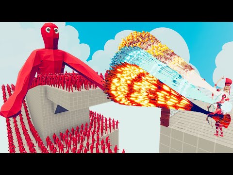 100x FIRE ZOMBIES + 2x GIANT vs 3x EVERY GOD - Totally Accurate Battle Simulator TABS