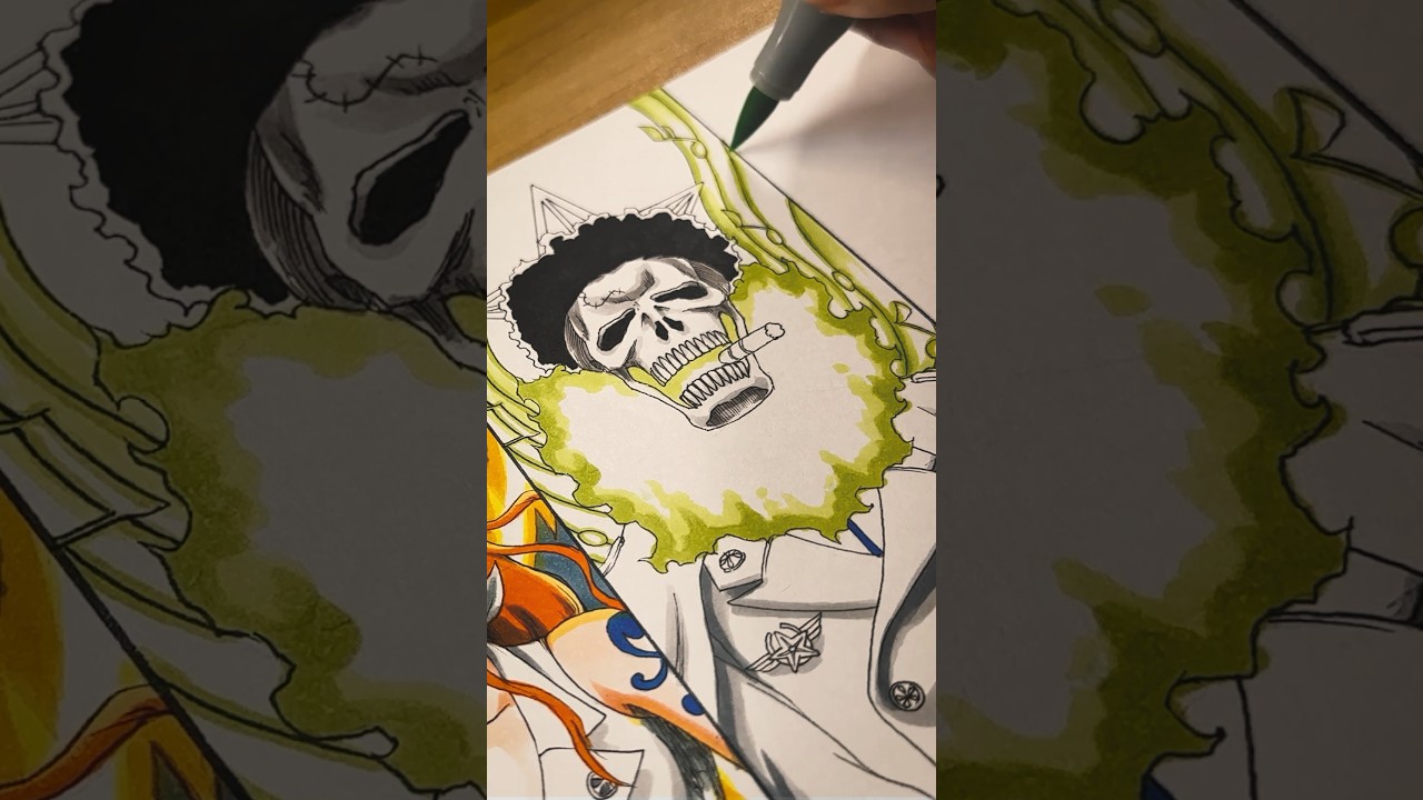 Drawing Brook as Sternritter! #youtubeshorts #viral #ytshorts #viralvideo #onepiece #bleach #fypシ