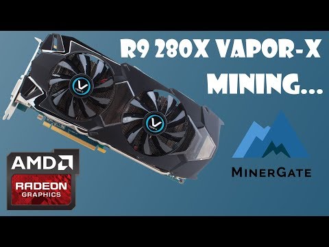 Produção da GPU Radeon R9 280X VAPOR-X na pool MINERGATE!!!  Benchmarks... Mining...