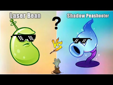Shadow Peashooter vs Laser Bean - Who Will Win? PvZ 2 Plant Vs Plant