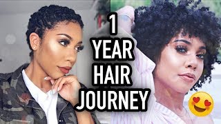 1 YEAR HAIR JOURNEY + WITH PICTURES & DATES!