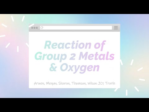 Reaction of Group 2 Metals & Oxygen