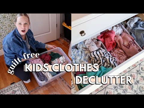 KIDS CLOTHES DECLUTTER 🧺 | guilt-free decluttering + organizing toddler shoes, clothes and more!