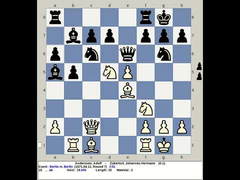 Anderssen, Adolf vs Zukertort, Johannes Hermann | Berlin Chess Match 1871, Germany R7