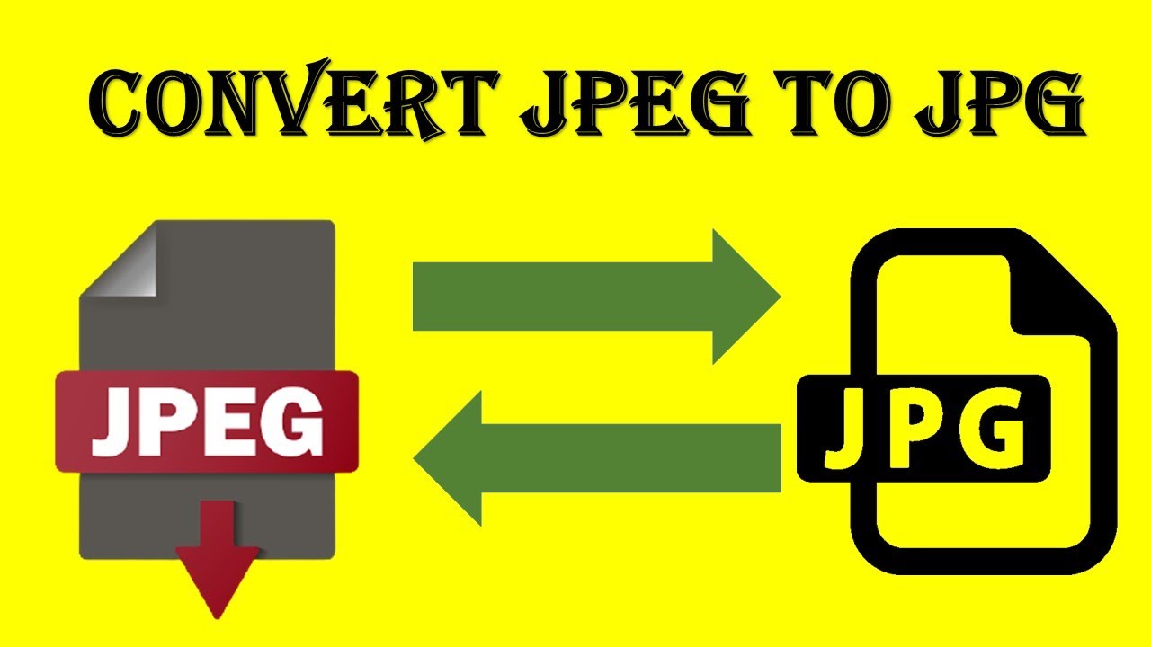 How to convert JPEG into JPG