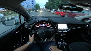 Driving Opel Astra K 1.6 CDTI 2018 Automatic Sports Tourer POV Onboard City Drive