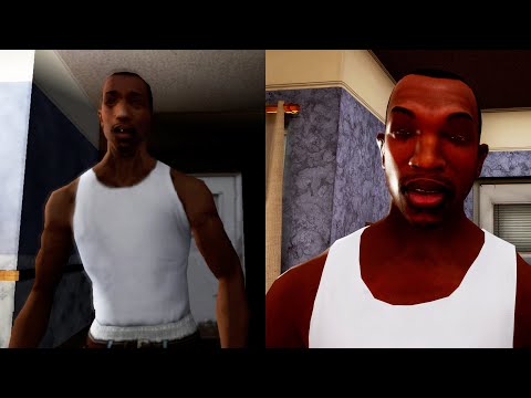 GTA San Andreas Definitive Edition Comparison - ORIGINAL VS DEFINITIVE EDITION