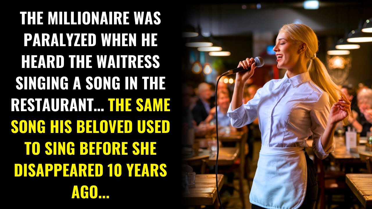 THE MILLIONAIRE WAS STUNNED WHEN HE HEARD THE WAITRESS SING THE SONG OF HIS LOST LOVE...