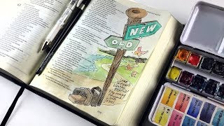 Bible Journaling Isaiah 43:18-19 - Leave old baggage behind!