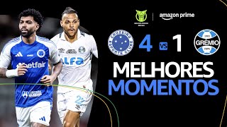 CRUZEIRO 4 x 1 GRÊMIO | MELHORES MOMENTOS | CAMPEONATO BRASILEIRO 2025