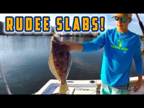 Finding KEEPER FLOUNDER at RUDEE INLET!!!