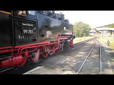 Abfahrt des Rasenden Roland nach Lauterbach Mole in Baabe auf Rügen
