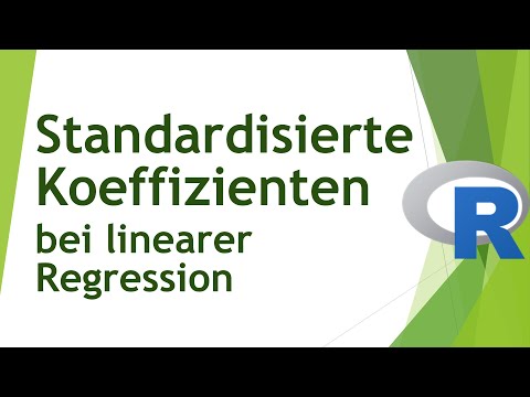 Standardisierte Koeffizienten für die lineare Regression in R - Daten analysieren in R (74)