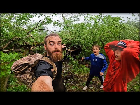 Surviving a Tornado in a Bushcraft Shelter