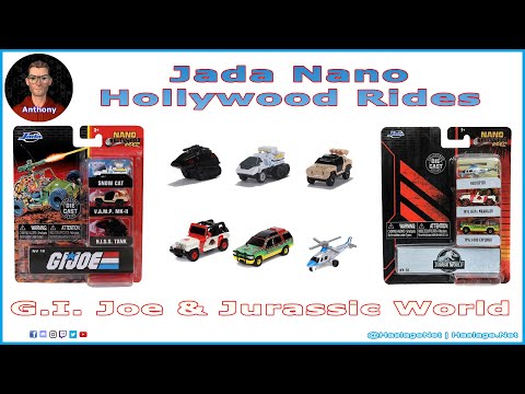 Jada Nano Hollywood Rides G.I. Joe & Jurassic World Vehicle Three-Packs