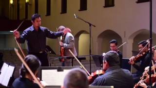 Violist Brett Deubner rehearsing the Hoffmeister concerto