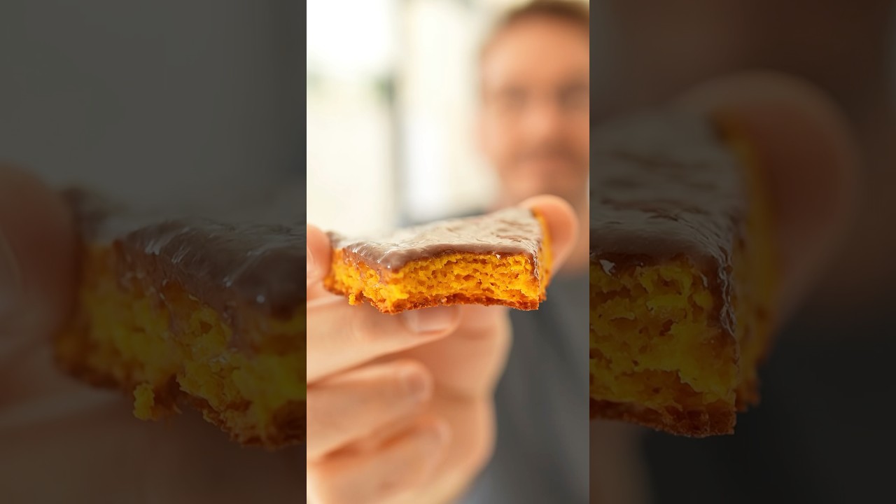 FIZ UM BOLO DE CENOURA NA FRIGIDEIRA com calda de chocolate