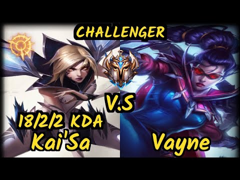 S04 Upset (KAI'SA) vs VAYNE - 18/2/2 KDA BOTTOM ADC CHALLENGER GAMEPLAY - EUW