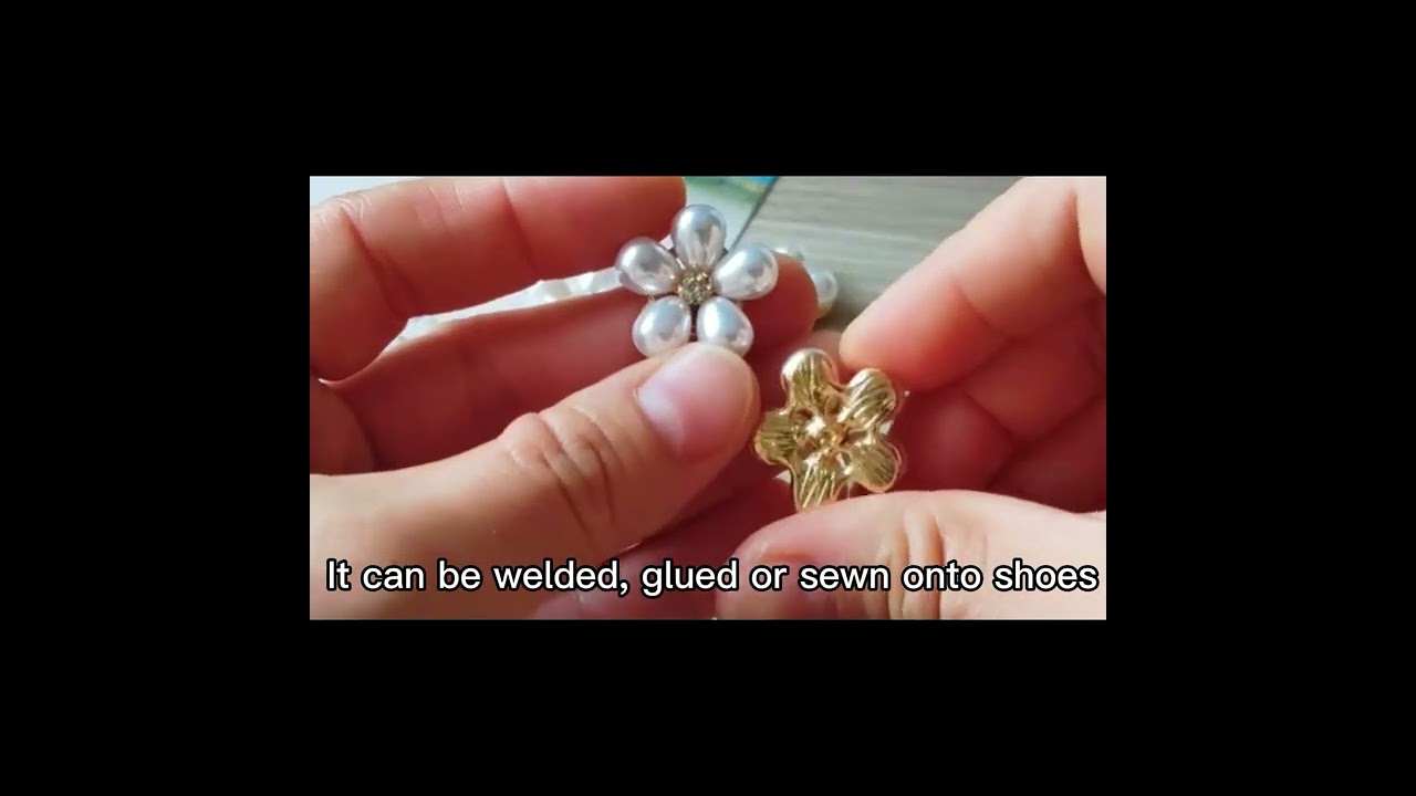 Shoe buckles HC22-001, shoe charm with pearls