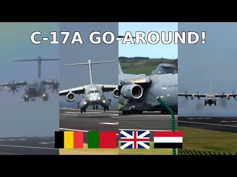 C-17A Aborts First Approach ✈️ Military Afternoon at Lajes
