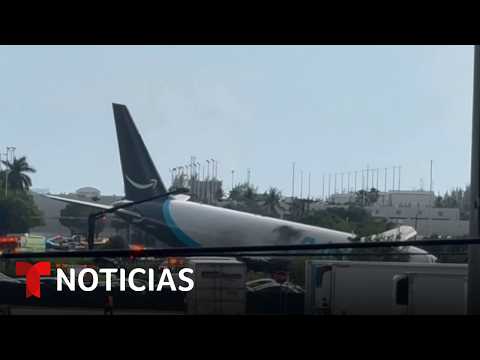 Al menos cinco muertos tras accidente de avión de carga de Amazon en Miami | Noticias Telemundo