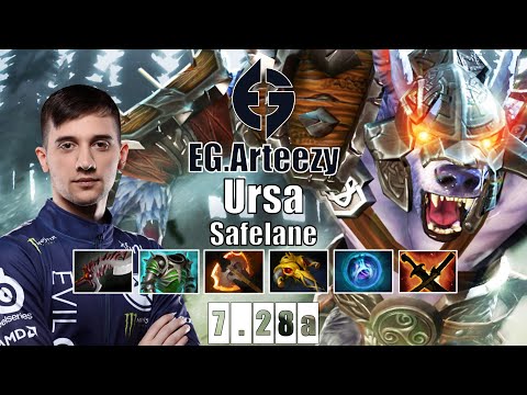Ursa Safelane | EG.Arteezy | CRAZY 910 GPM KILLING MACHINE | 7.28a Gameplay Highlights
