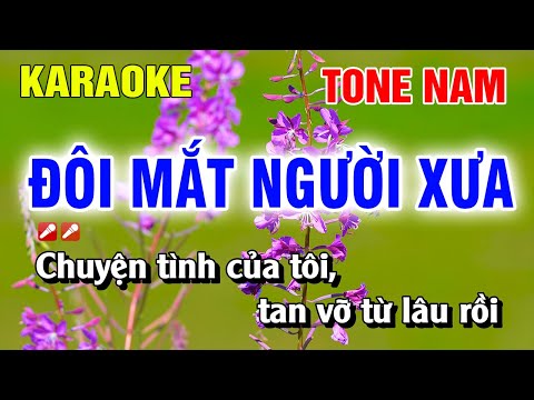 Karaoke Đôi Mắt Người Xưa Tone Nam Nhạc Sống Hay Nhất | Nguyễn Linh